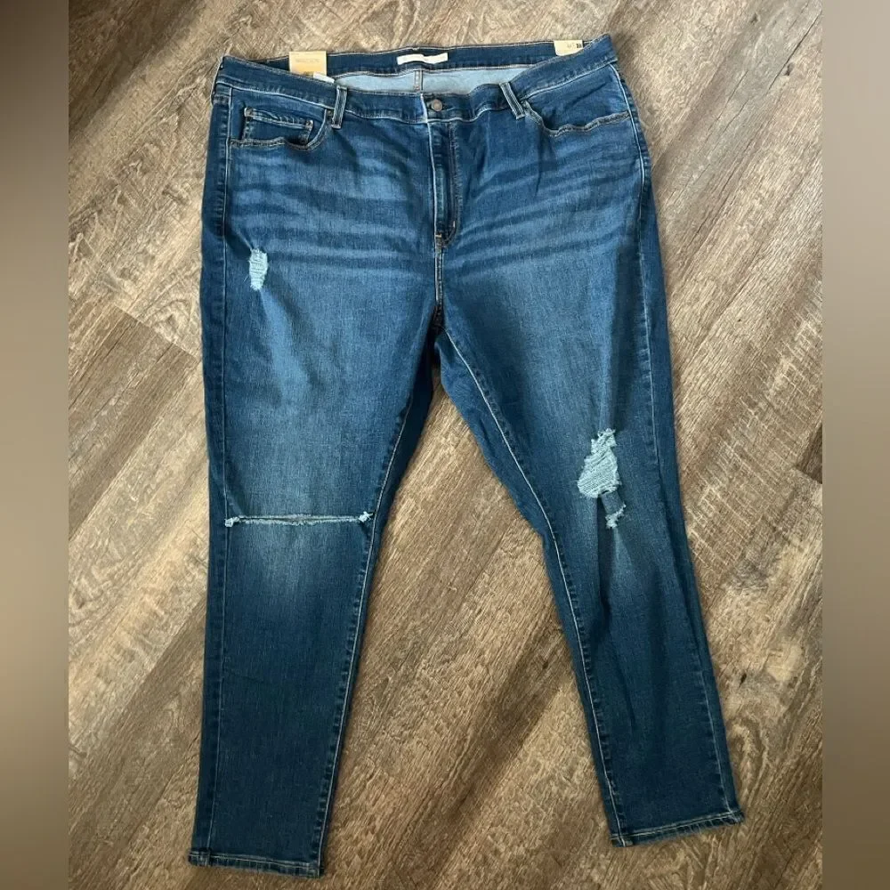 Levi's 721 High Rise Skinny Jean-Size 24W - Picture 2 of 9